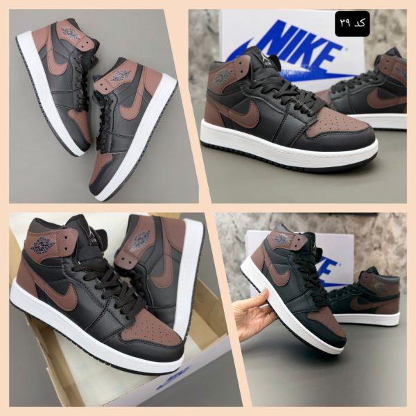 کتونی air jordan قهوه ای مشکی